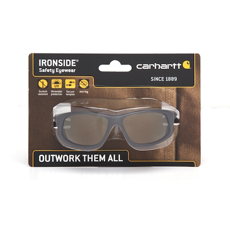 Carhartt Carhartt Ironside Anti-Fog Safety Glasses Antique Mirror Lens Black Frame 1 pc CHB690DTCC